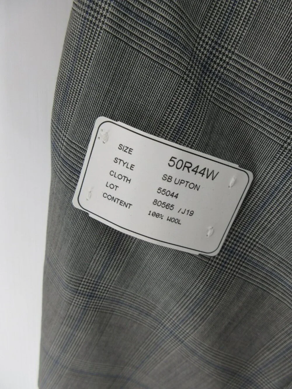 J Press Suit 50 Pure Wool Windowpane Glen Plaid Three Button 44W NEW